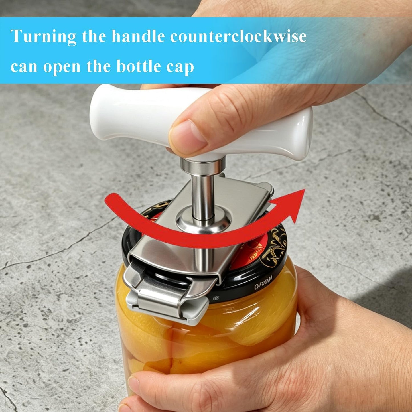 Jar Opener for Seniors with Arthritis & Weak Hands, Easy Twist Jar Openers, Adjustable Multifunctional Jar Lid Opener, Jar Bottle Cap Opener Gripper, Useful Gifts for Elderly/Women/Men (Wood Handle)