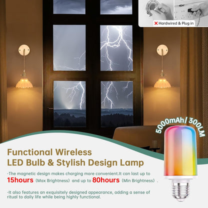 Shenmoyl Battery Operated Wall Sconce Wall Lamp with Green Lily of the Valley Shade Pattern Glass Adjustable Chain Retro Gold Wall Mounted Light, Modern Wall Lamp Fixtures Decor for Bedside Bedroom