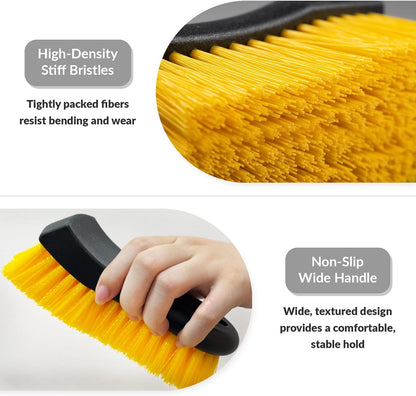 Heavy-Duty Scrub Brush & 2-in-1 Grout Cleaner Brush-2pcs | Scrub Brushes for Cleaning Tile, Floor, Bathtub, Carpet, Sink. Ideal for Kitchen, Bathroom, Shower