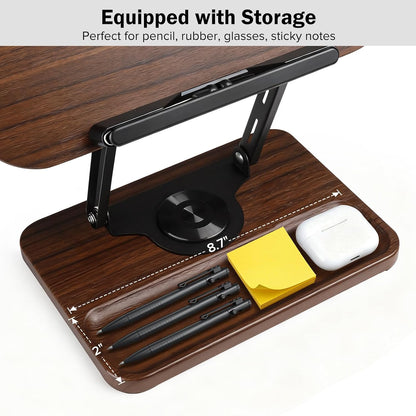 Book Stand with Light & Storage, Book Holders for Reading Hands Free