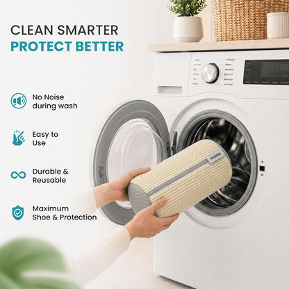 Shoe Washing Machine Bag for Washer and Dryer – 2pc Reusable Shoe Cleaning Bag for Sneakers & Tennis Shoes