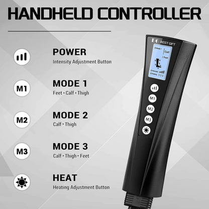 Fathers Day Dad Gifts for Husband, Men, Mom, Wife, Women, Her Him, Mothers Day, Christmas, Valentines Day Air Compression Massager with Heat for Comprehensive Leg and Foot Therapy, Helpful for Relax
