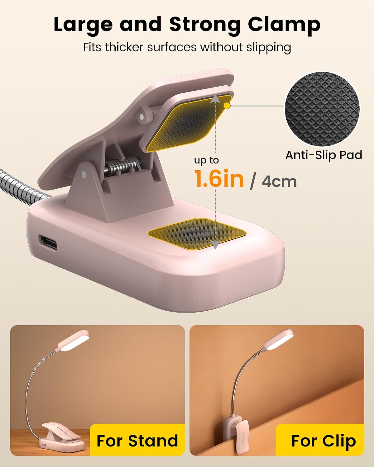 Glocusent 13 LED Book Lights for Reading at Night, Gifts for Book Lovers