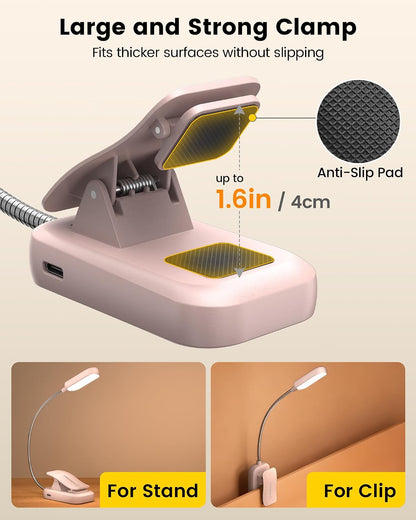 Glocusent 13 LED Book Lights for Reading at Night, Gifts for Book Lovers