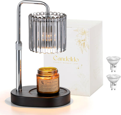 Candeldo Candle Warmer Lamp with Timer: Black Wax Melt Warmer