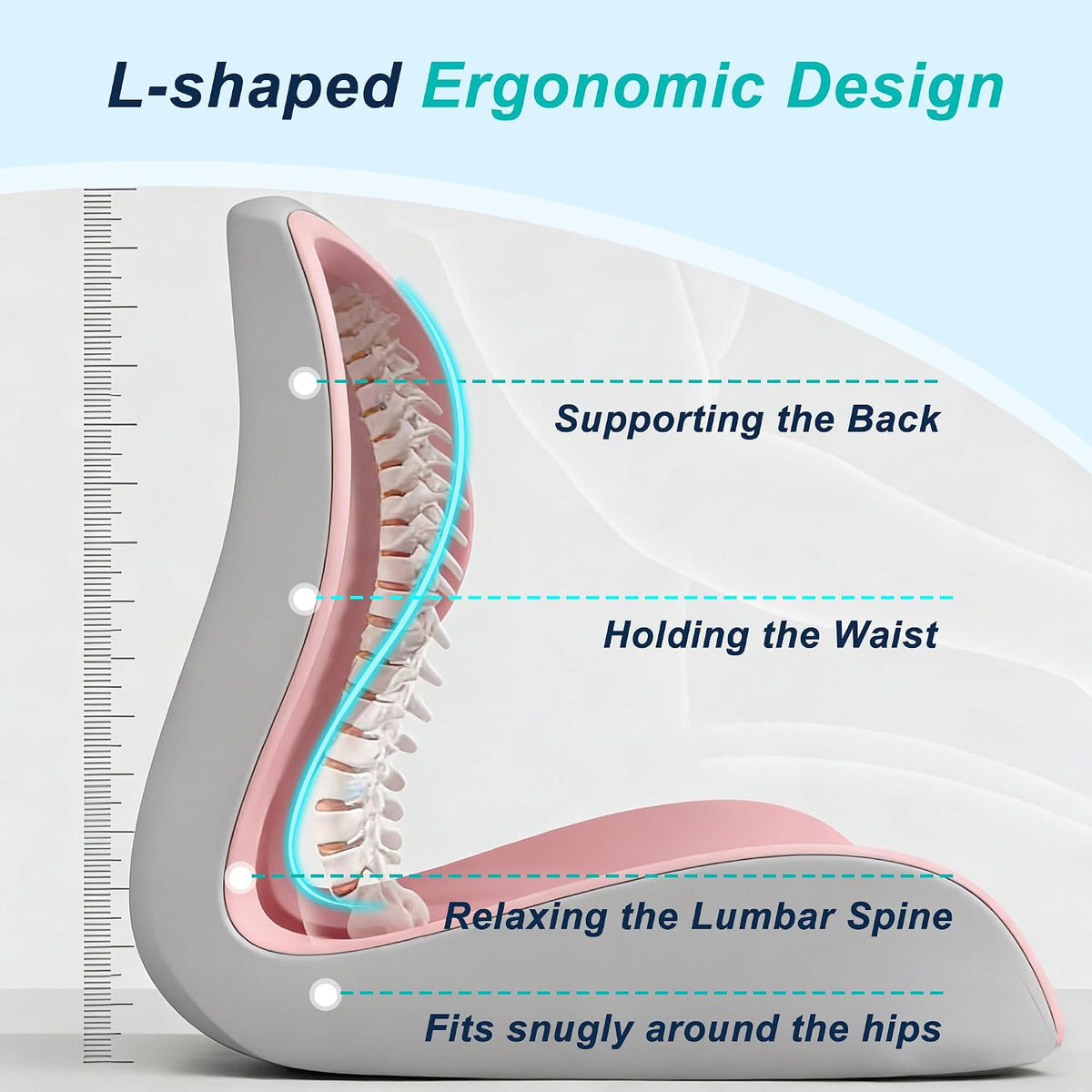 Seat Cushion for Office Chair, Ergonomic Cushion with Lumbar Support Pillow