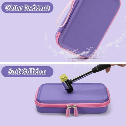 Case for Glocusent Vekkia LITOM LEDGLE TAKKUI TSINGREE Reading Light, Neck Book Light Carrying Box for Reading in Bed, LED Booklight Storage with Pocket for USB Cable (Case Only)- Purple