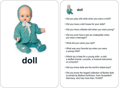 Conversation Cards, Two Deck Set: Familiar Words and Nostalgic Items | Dementia Activities for Seniors | Alzheimer’s Products | Memory Loss Activity | Reminiscing, Storytelling
