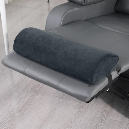 HOMBYS Cervial Neck Pillow for Recliner, Foam Headrest Cushion for Sleeping, Medium Firm Neck Support for Couch, Office Chair and Car, Non-Slip Backing and Elastic Straps, Dark Grey