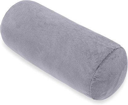 1 MIDDLE ONE Round Cylinder Bolster Pillow with Removable Cooling Cover, Tube Roll Cervical Pillow for Head, Neck, Back and Legs Support, 13"x 6", Grey