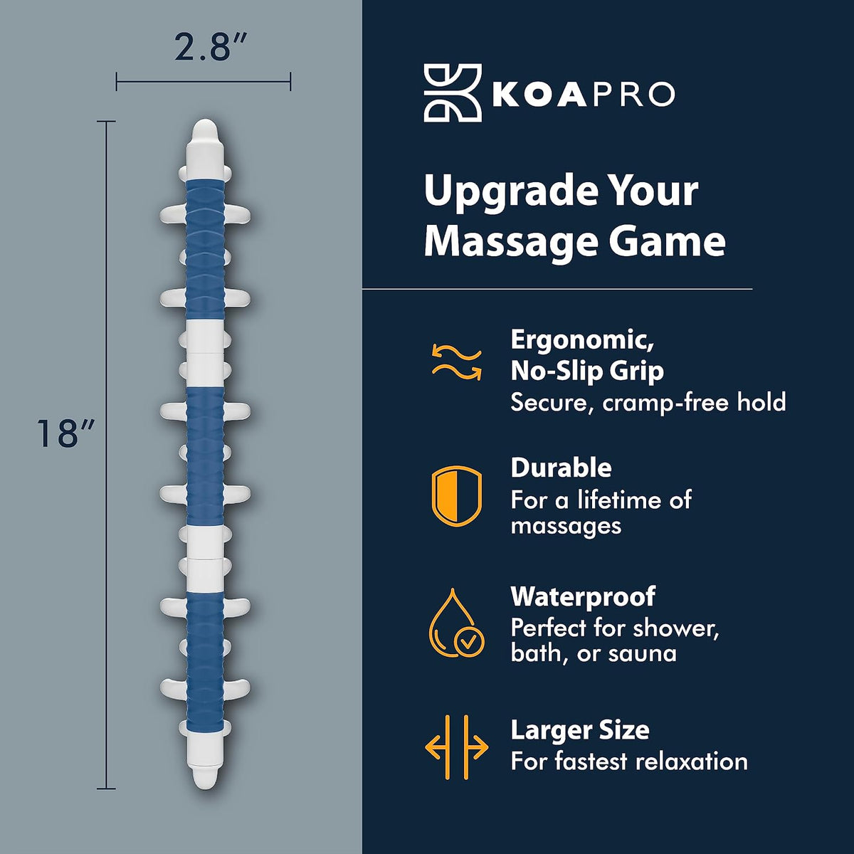 KOAPRO Trigger Point Fascia Stick Tools - Graston Gua Sha Scraping Massage - Deep Tissue Pressure Point Back Shoulder Neck Massager Full Body Physical Therapy Tools