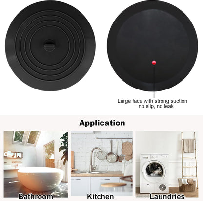 Shower Drain Hair Catcher Tub Stopper, V-TOP Drain Cover for Shower to Catcher Hair, Silicone Bathtub Drain Plug Suit for Bathroom Kitchen and Laundry, 4 Pack