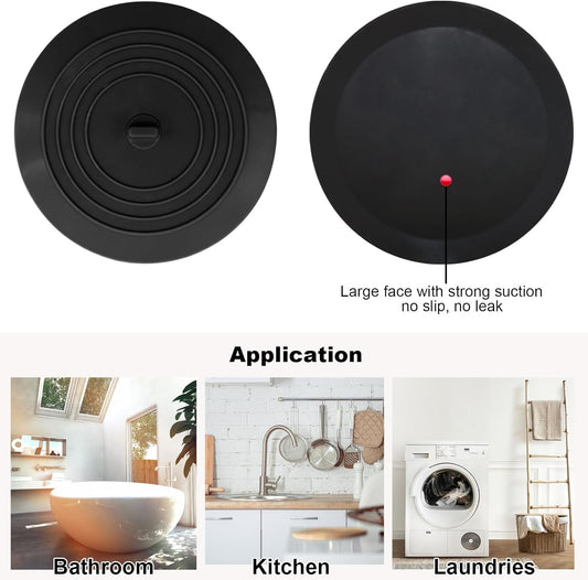 Shower Drain Hair Catcher Tub Stopper, V-TOP Drain Cover for Shower to Catcher Hair, Silicone Bathtub Drain Plug Suit for Bathroom Kitchen and Laundry, 4 Pack