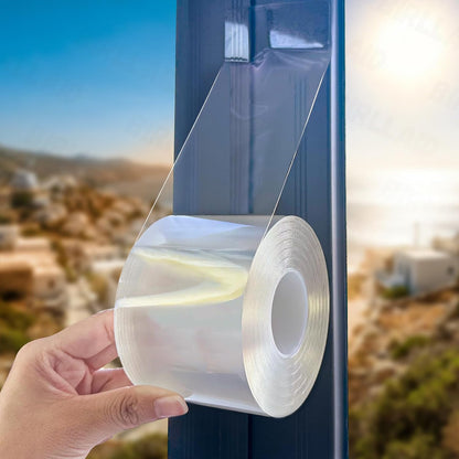 White Window Weather Sealing Tape, AC Air Conditioner Sealing Tape | Window Draft Isolation, No Residue, Self Adhesive for Keep Out Cold Air Dust Rain, Waterproof