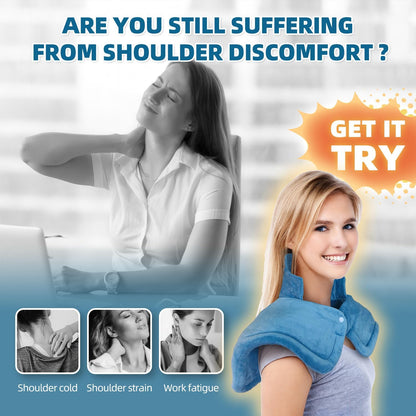 Heating Pad for Neck and Shoulders, Weighted Electric Neck Heating Pad for Back Pain Relief 6 Heat Settings 4 Timers Auto Off Birthday for Women Mom Men Dad