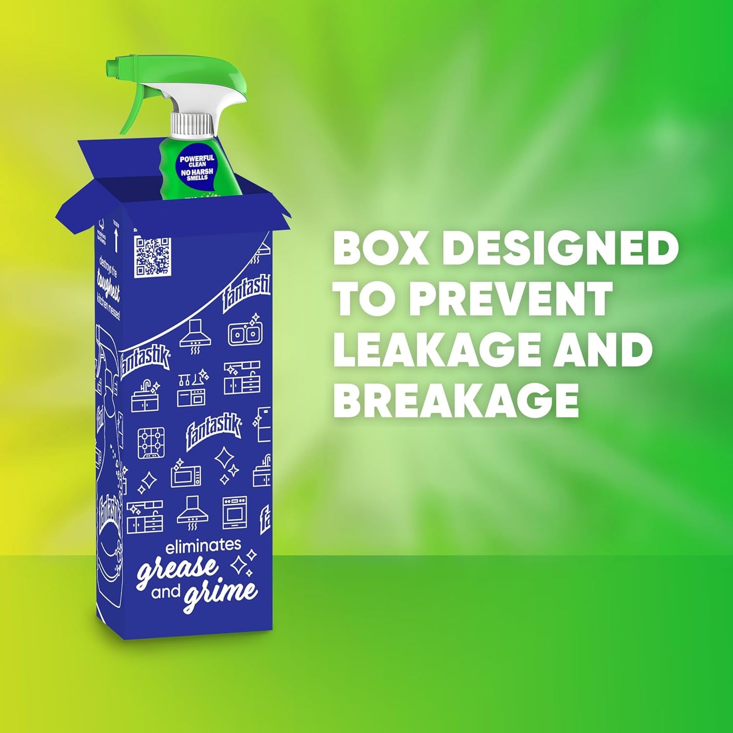 Fantastik All Purpose Cleaner, Multipurpose Surface Cleaner & Kitchen Grease Removal, Packaging Designed to Prevent Leakage and Breakage, Fresh Scent, 32 Fl Oz