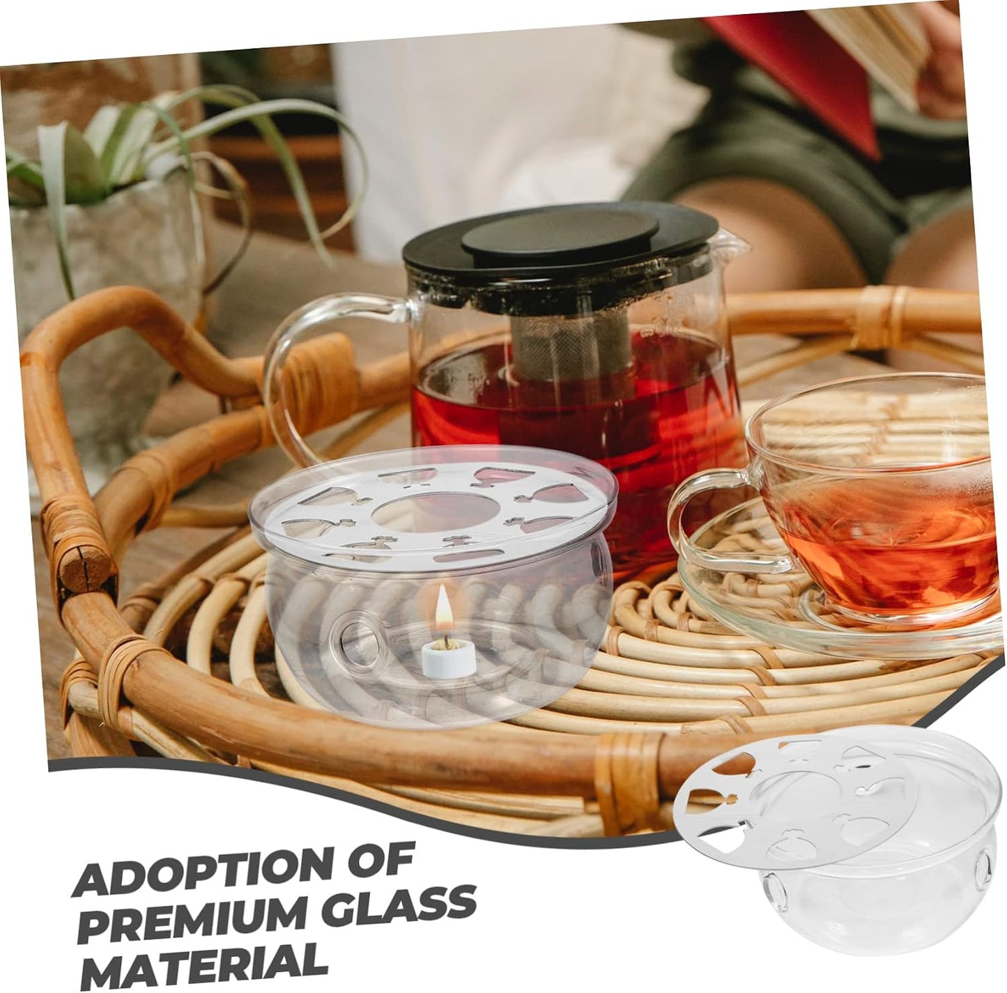 COLLBATH Chic Teapot Heater Non-Slip Tea Pot Warmer Stand Hot Tea Maker for Loose Leaf