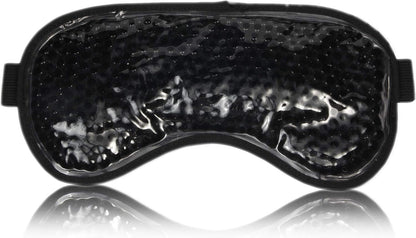 Cooling Eye Mask Reusable Gel Eye Mask for Puffy Eyes,Ice Eye Mask Cold Eye Mask Frozen with Plush Backing for Headache,Migrain,Stress Relief-Color Black