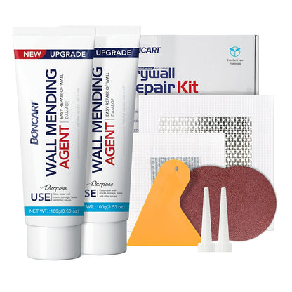 Drywall Repair Kit, 2-Pack Wall Mending Agent, Wall Spackle with Tools | Includes Scraper and Sandpaper. For Wall Surface Hole Fill, Quick And Easy Solution.