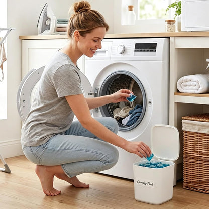 Rainmae Mini Magnetic Laundry Lint Bin with Lid, Dryer Lint Bin, Wall-Mounted Trash Can with Lid Plastic Storage Dryer Lint Holder, Magnetic Lint Bin, Space-Saving Organizer Solution for Laundry