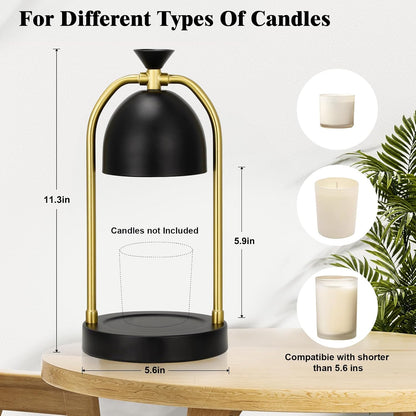Brown Candle Warmer Lamp with Timer-Electric Candle Light for Bedroom Decor, Aromatherapy at Home | Gifts for Men | Home Gift Ideas