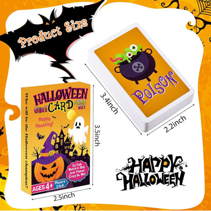 Fullhawl 2 Decks Halloween 6 In1 Card Set Family Night Playing Cards Pack