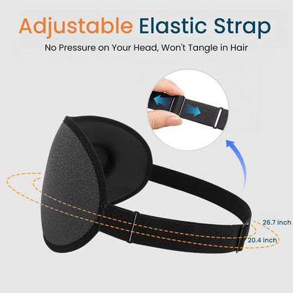 Allfulyun Sleep Mask for Side Sleeper Women Men, 3D Light Blocking Eye Mask,Soft Breathable Eye Shade Cover, Comfortable Night Blindfold,Zero Pressure Sleeping Mask for Travel, Nap, Black
