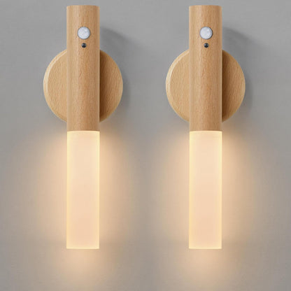 Montford Wall Sconces Set of Two Battery Operated, Motion Sensor Night Light Magnetic Wall Light Rechargeable, Peel and Stick Lights for Hallway