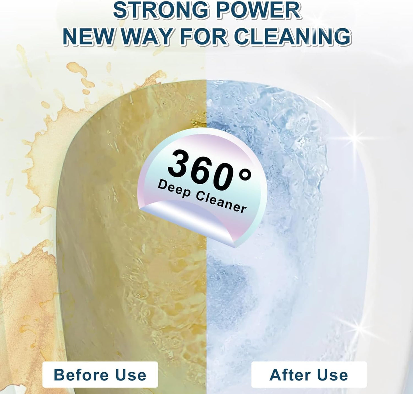 Pumice Stone Toilet Bowl Cleaner for Hard Water Ring & Stains | Removes hard water rings, calcium buildup & rust stains from toilet bowls without scratching porcelain.