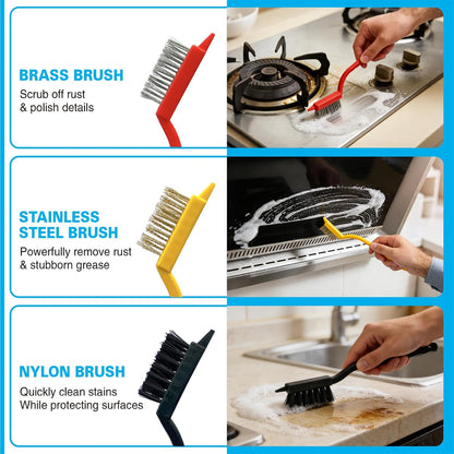 King Origin 12 PCS Home Crevice Cleaning Brush Set | Kitchen Bathroom Cup Lid Straw Dryer Vent Gap Cleaning Tools Household Cleaning Supplies