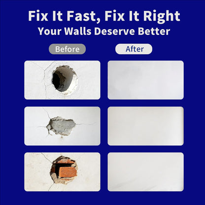 Drywall Repair Patch Kit, 13 Pcs Self-Adhesive Aluminum Wall Hole Repair Patches for Wall, Ceiling, Sheetrock, Plaster, 2/4/6/8 Inch Drywall Patch Kit with Scraper & Sandpaper