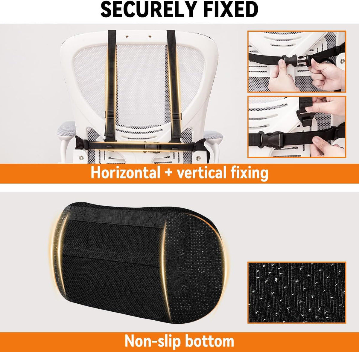 Lumbar Support Pillow for Car,Adjustable Back Support for Car Seat