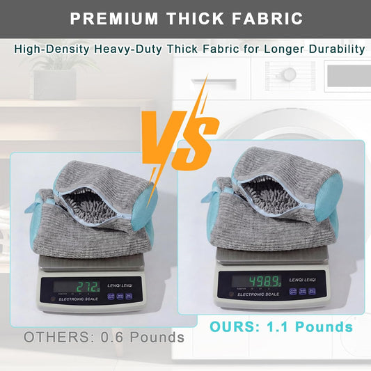 2PCS Shoe Washing Machine Bag With Zipper,Heavy Duty Shoe Washing Bag,Grey | sneaker washing machine bag,sneaker bag for washing machine,laundry shoe bag for washing machine,tennis shoes washing bag