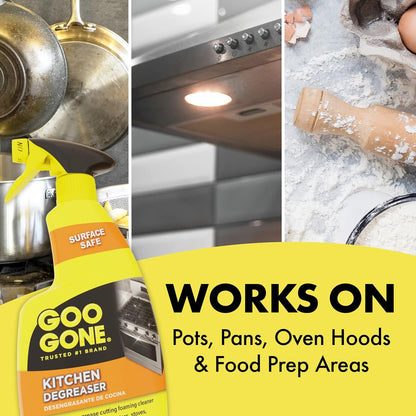 Goo Gone Kitchen Degreaser - Removes Kitchen Grease, Grime and Baked-on Food - 28 Fl. Oz.