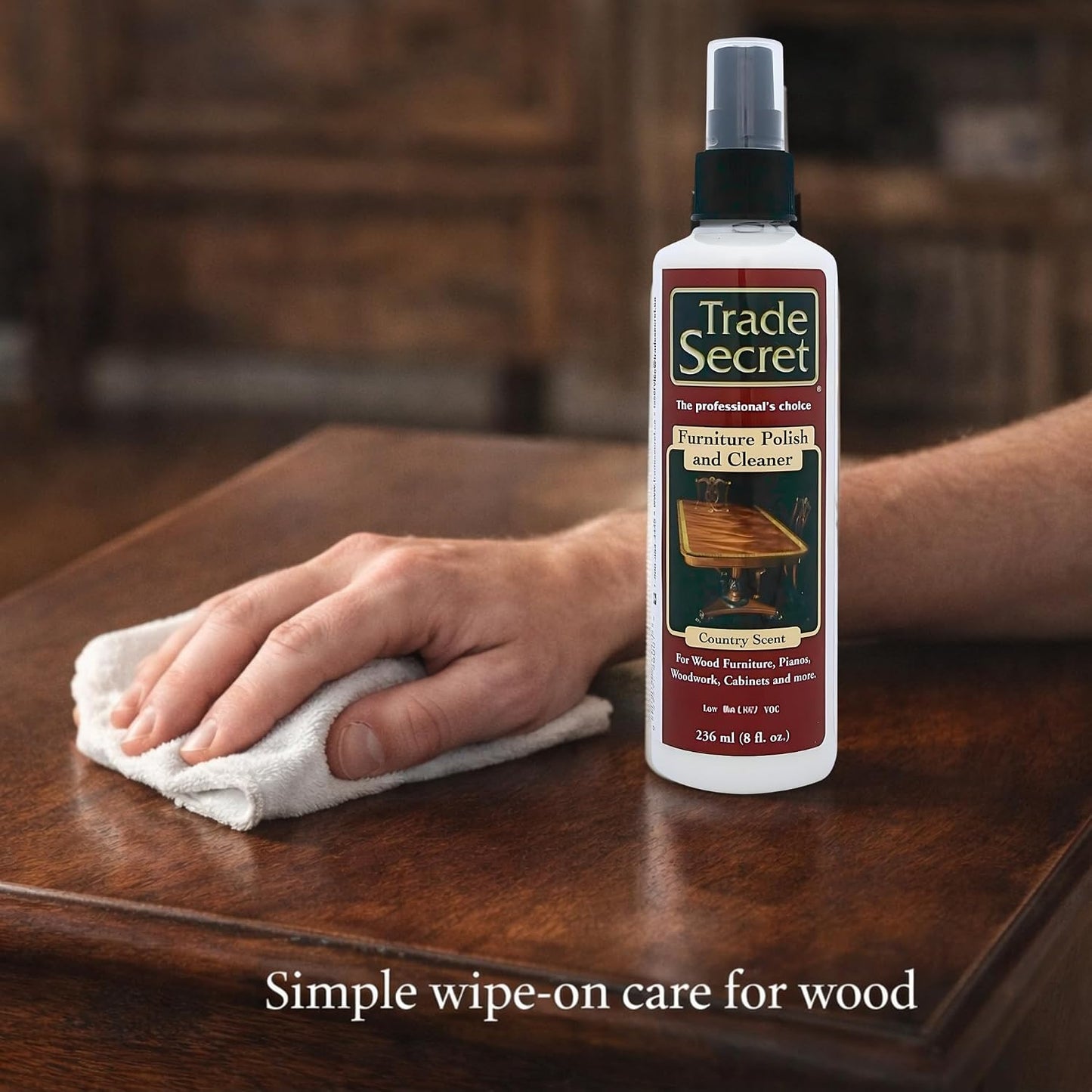 Trade Secret Scratch Concealer for Dark Wood Furniture & Floors – Dark Brown Shade Stain Covers Nicks, Scuffs, Dog & Cat Scratches, Minor Defects – Real Wood Only