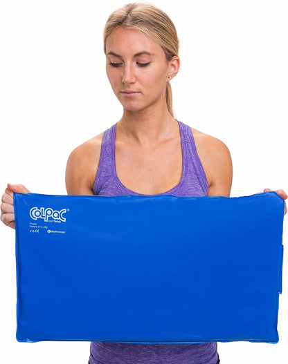 Chattanooga ColPac Reusable Gel Ice Pack Cold Therapy for Knee, Arm, Elbow, Shoulder, Back for Aches, Swelling, Bruises, Sprains, Inflammation (11"x14") - Blue