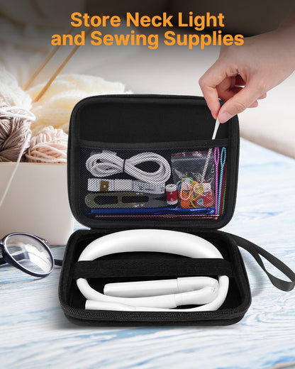 Reading Light Book Lovers Gifts: Upgraded Neck Light with Power Display & Timer, 80Hrs Rechargeable Book Lights for Reading at Night,Birthday Gifts for Readers Women, Knitting Crochet Accessories