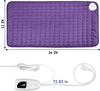Electric Heating pad for Back Neck Shoulder Knee Arms Legs- Electric Heat Pads with 6 Heat Settings & Auto Shut Off Heat Heating Pad for Birthday Mother Father Girl Men Women