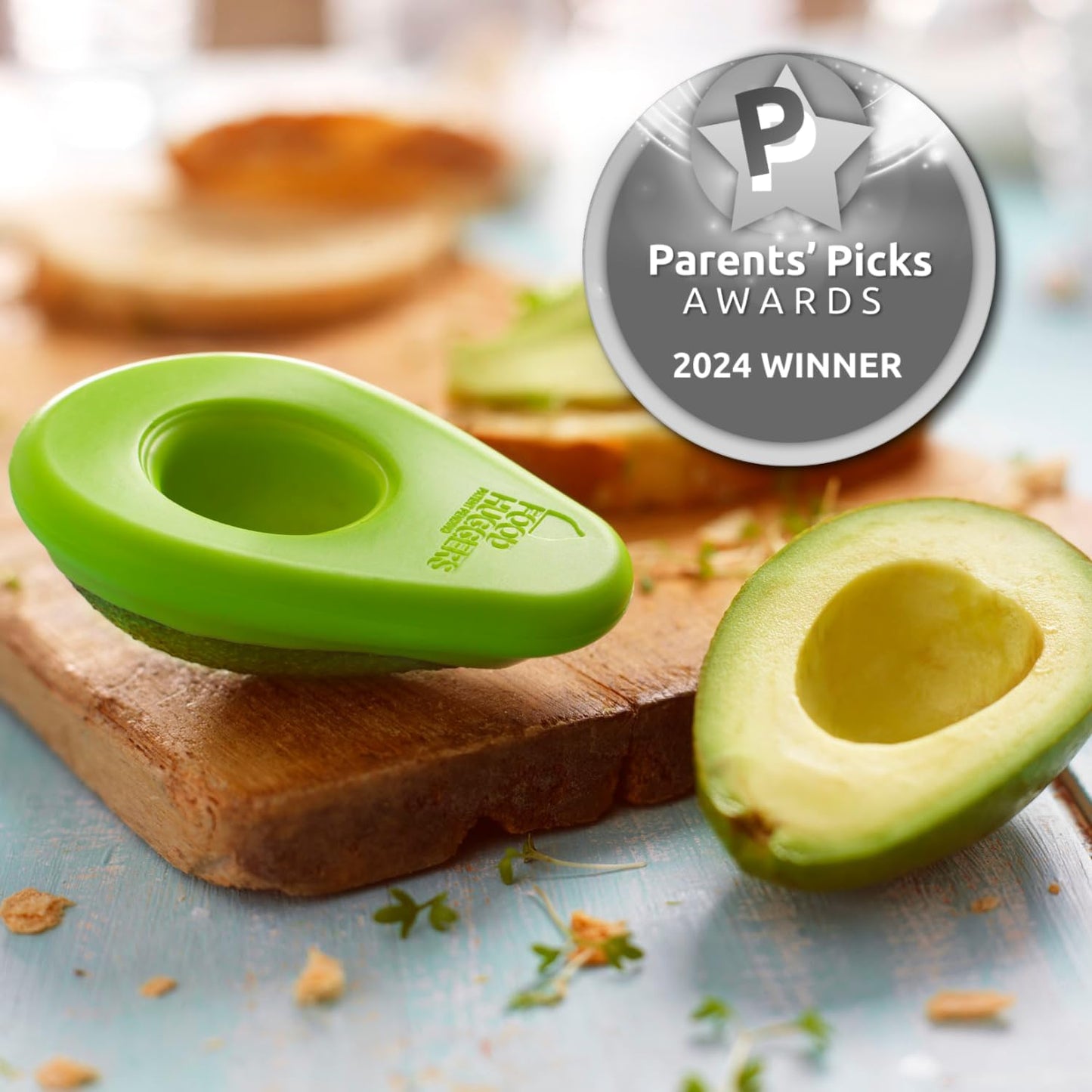 Food Huggers Avocado Hugger Single Pack - Keep Avocados Fresh with Patented Hug Design, BPA Free Food Grade Silicone Avocado Saver, Airtight Seal, Dishwasher Safe, Smart Storage Solution