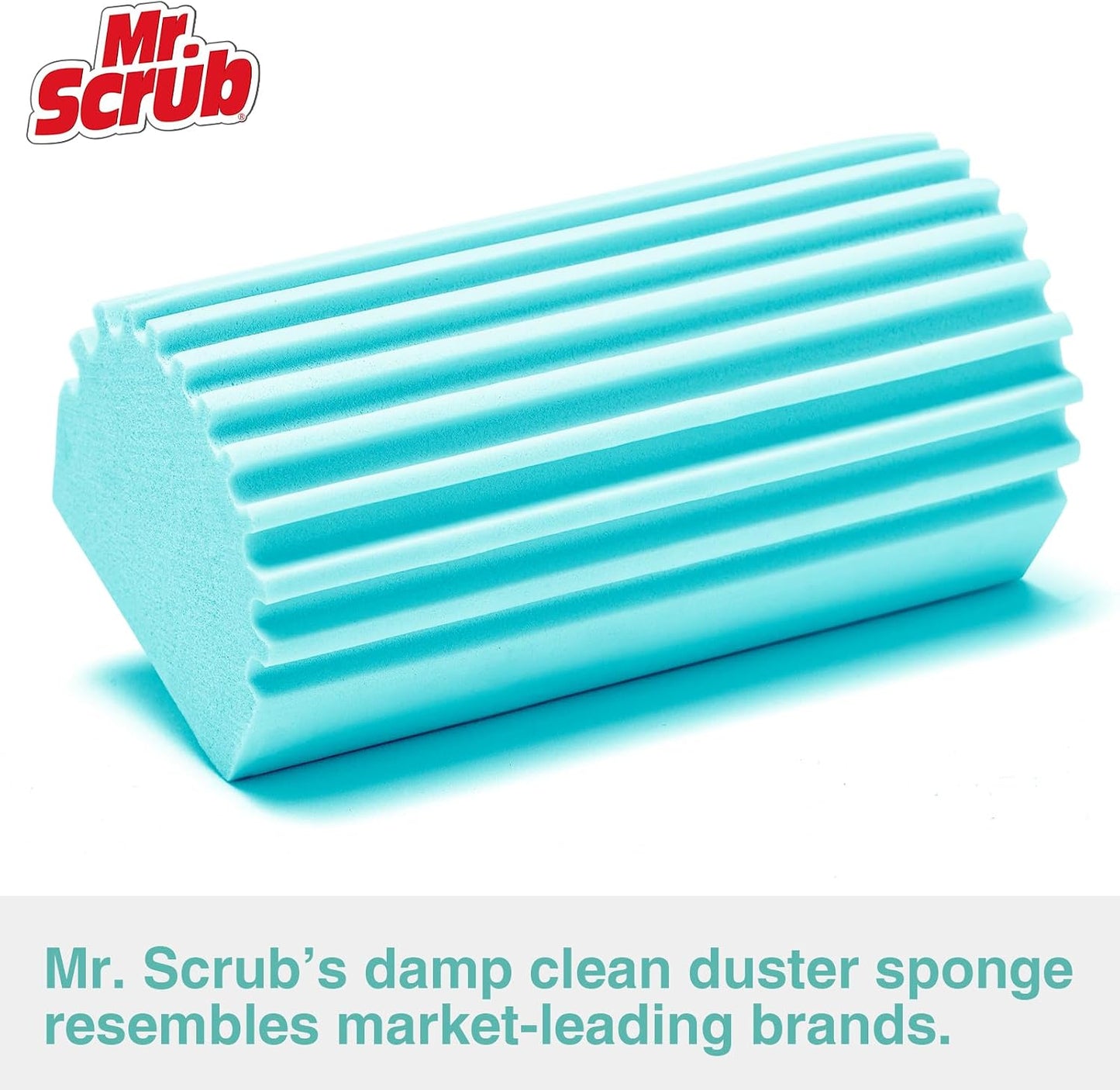 4 Pack Damp Dusting Sponge Duster, Grey Dust Cleaning Sponge, Reusable Household Cleaning Sponge Tool for Blinds, floorboards, Fan Blades, Vents, Glass, Railings, Mirrors