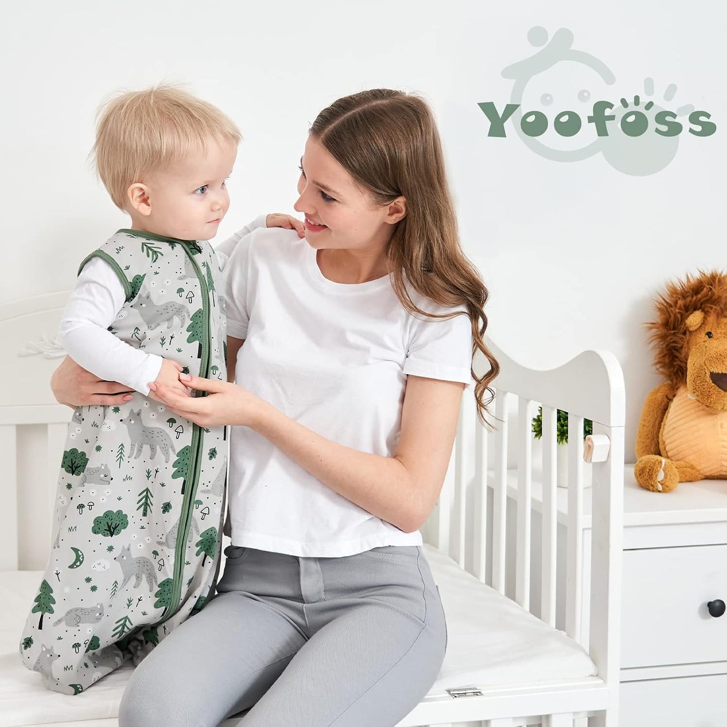 Yoofoss Baby Sleep Sack 0-6 Months Wearable Blanket for Babies 100% Organic Cotton 2-Way Zipper TOG 0.5 Toddler Sleeping Sack 3 Pack, Sleep Sacks