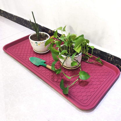 Large Multifunctional Boot Tray 2 Pack Boot Mat Washable Indoor or Outdoor Tray Mat Doormats for Shoes Boots Plants Pots Paint Tins Pet Bowls Car Storage, 30 x 15 x 1.2 Inches