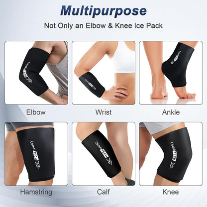 ComfiTECH Elbow Ice Pack Wrap for Arm, Knee & Calf, Flexible Ice Sleeve, L | Multi-Use Gel Ice Sleeve for Tennis Elbows, Golfers Arm, Reusable Cold Compression for Elbow Joint & Muscle Relaxation