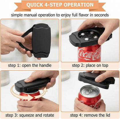 Draft Top Beer Can Opener and Soda Can Lid Remover | Remove beer and soda can lids effortlessly with this 2-pack, smooth-edge topless beverage can opener tool.