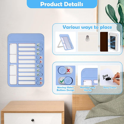 Dry Erase Chore Chart for Kids to Do List Magnetic Checklist Board Reusable RV Daily Routine Schedule Planning Boards with Blank Checklist Cardstock for Habit Tracker or Daily and Weekly Planner