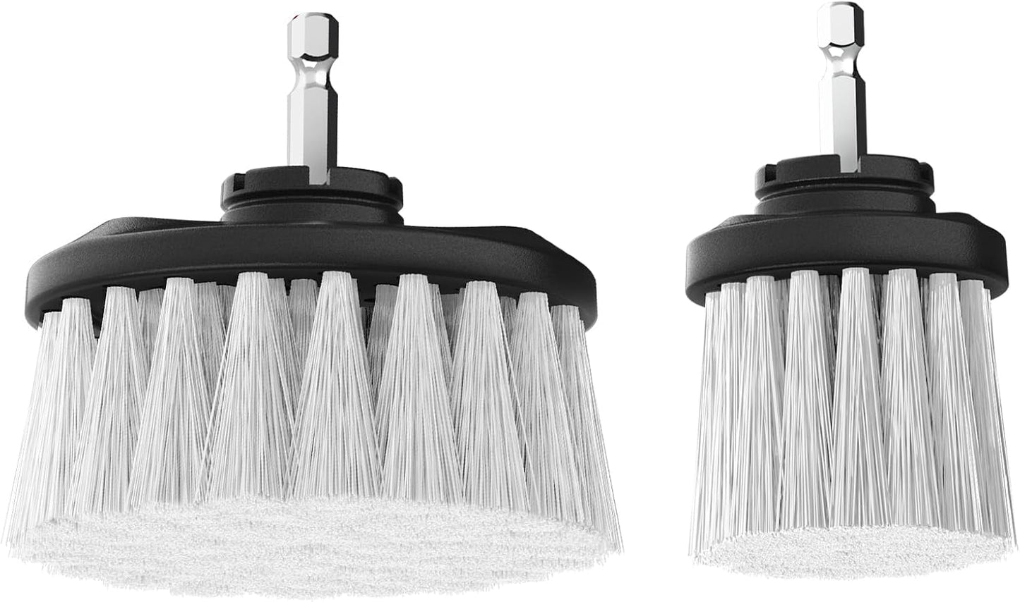 Dirt Devil Soft Bristle Cleaning Brush Set, Includes 2" & 3.5" Brushes | For Use on Glass, Hardwood, Ceramic and More, Gentle Cleaning, Scrubber Brush Drill Attachment for Cleaning