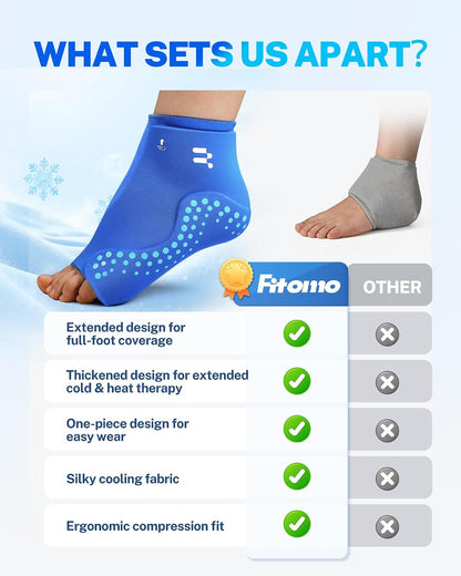 Ankle Ice Pack Wrap, Hands Free for Sprained Ankle & Swelling, XL | Extended Ankle & Foot Coverage, 30% Longer Lasting Cold, Heel& Foot Pain Relief, Hot& Cold Therapy, Plantar Fasciitis Support