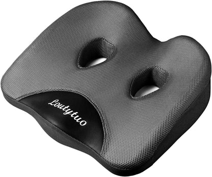 LOUTYTUO Seat Cushion Pillow,100% Memory Foam and Washable Cover,for Office Chair,Car Seat and Wheelchair, Soft Support Seat Cushion