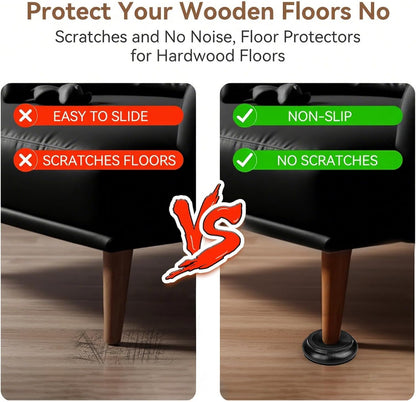 Piano Caster Cups Furniture Pads Upright Piano Caster Cups Wood Coasters Cups Floor Protectors for Furniture Furniture Floor Protectors (Walnut, 4)