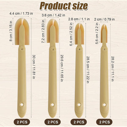 8pcs Rubber Caulking Caulk Remover Smoothing Tool | Reusable Sealant Spatula Spreader 4 Sizes Silicone Multifunctional Caulk Finishing Tool Applicator for Tiles Brick Kitchen